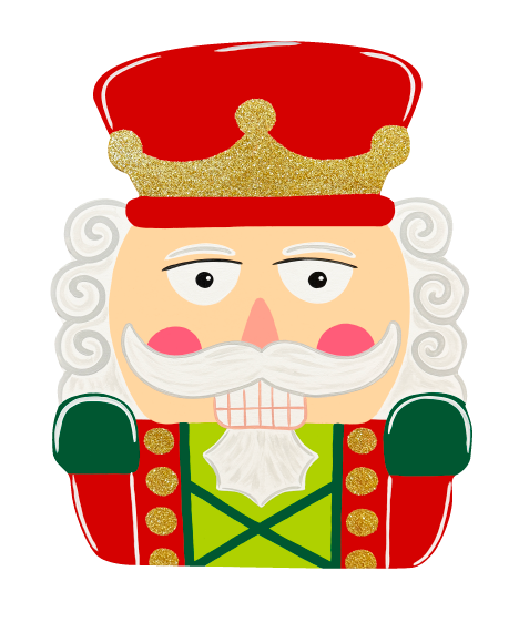 ASHLEY NICOLE DESIGNS NUTCRACKER HEAD WITH RED CROWN
