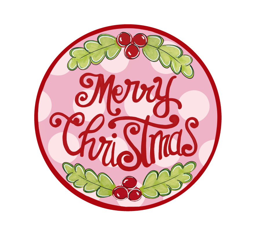 ASHLEY NICOLE DESIGNS PINK MERRY CHRISTMAS