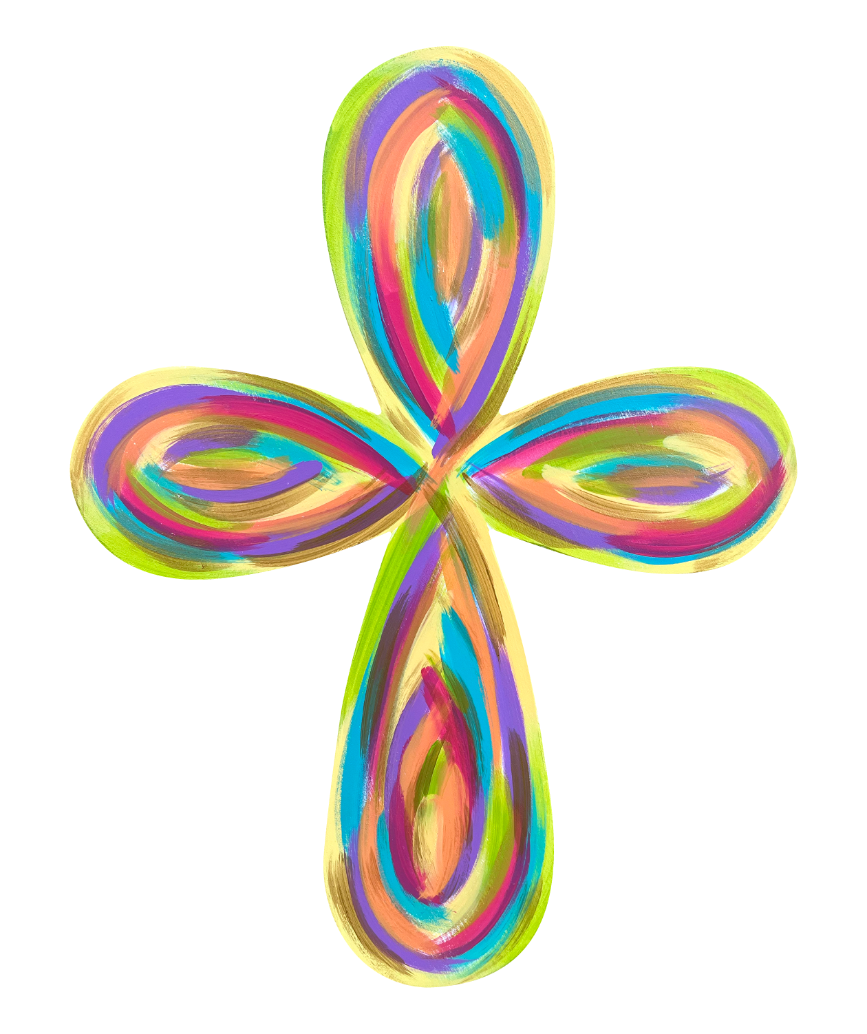 ASHLEY NICOLE DESIGNS BRIGHT COLORS CROSS