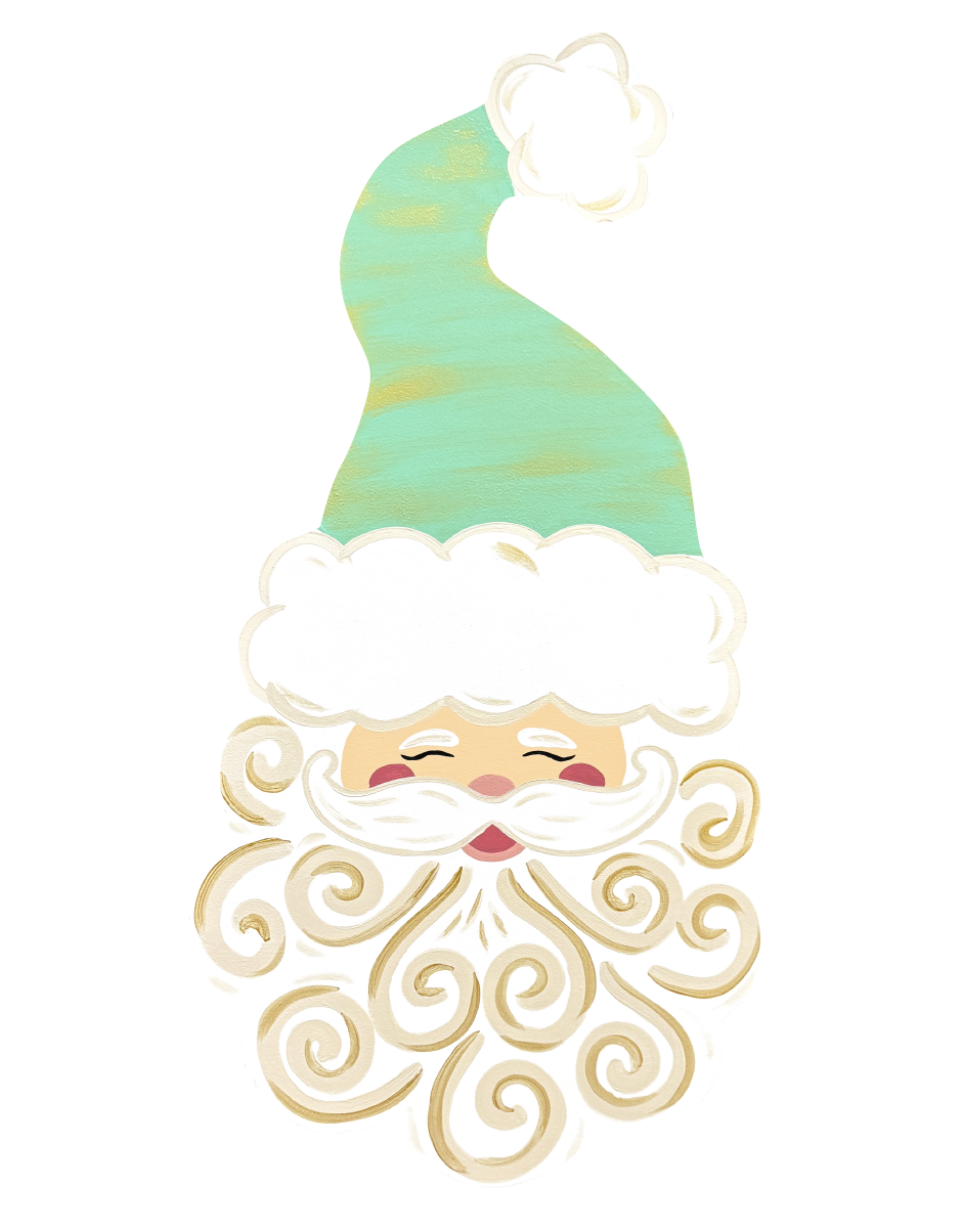 ASHLEY NICOLE DESIGNS SANTA HEAD WITH TEAL HAT