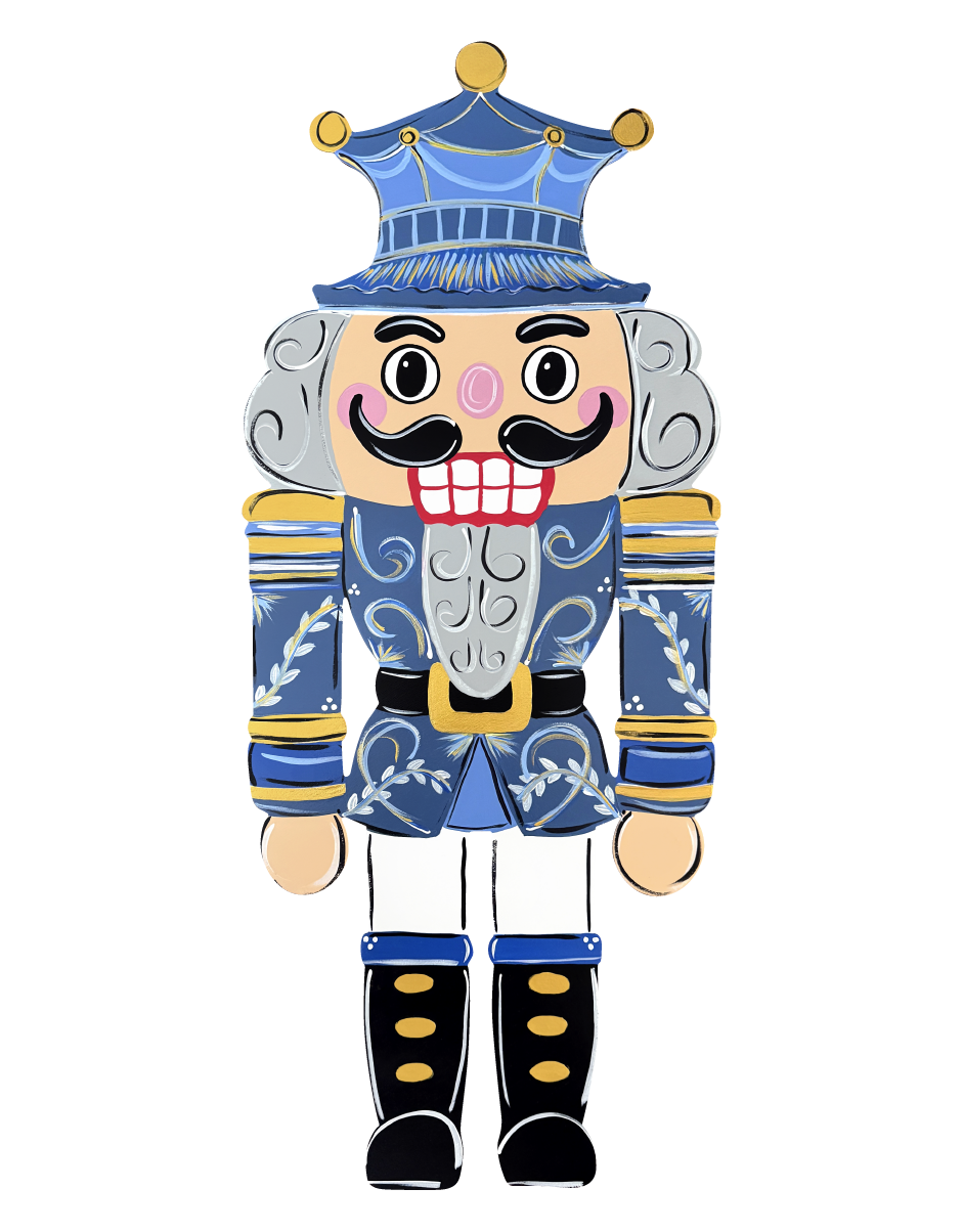 ASHLEY NICOLE DESIGNS BLUE AND GOLD NUTCRACKER