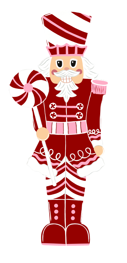 ASHLEY NICOLE DESIGNS PEPPERMINT NUTCRACKER