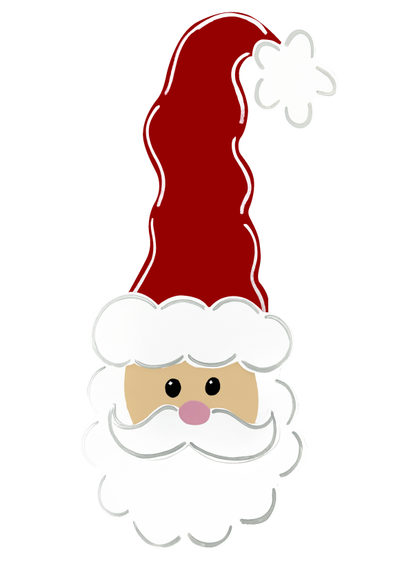ASHLEY NICOLE DESIGNS SANTA HEAD WITH RED HAT