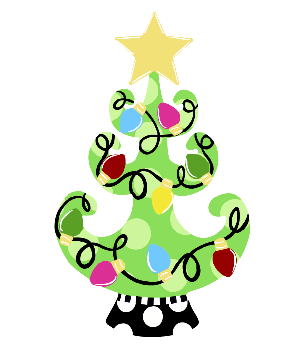 ASHLEY NICOLE DESIGNS BRIGHT GREEN DECORATE CHRISTMAS TREE WITH LIGHTS