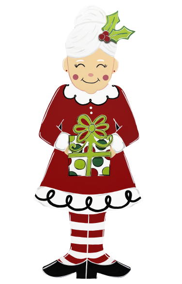 ASHLEY NICOLE DESIGNS MRS CLAUS WITH POLKA DOT PRESENT