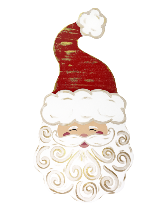 ASHLEY NICOLE DESIGNS SANTA HEAD WITH ROSEY RED CHEEKS