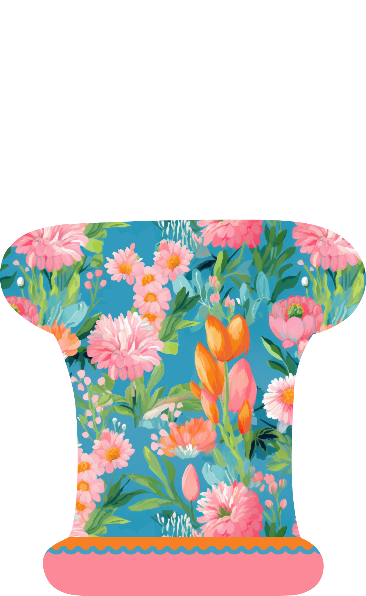 ASHLEY NICOLE DESIGNS FLORAL DESIGN WITH BLUE BACKGROUND