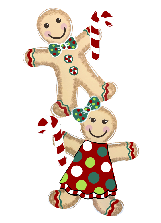 ASHLEY NICOLE DESIGNS GINGERBREAD BOY AND GIRL