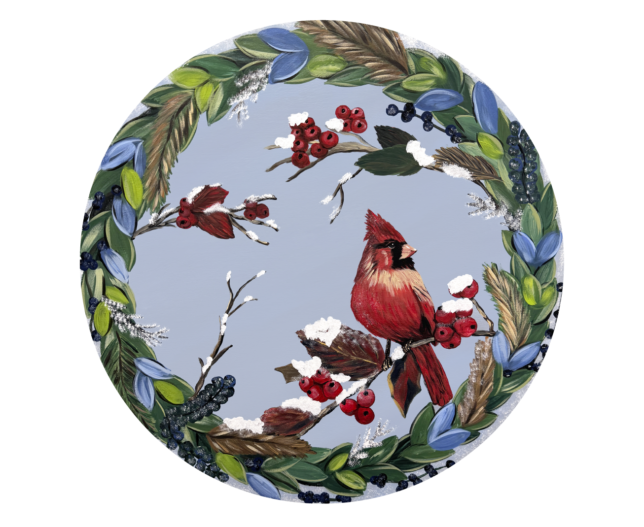 ASHLEY NICOLE DESIGNS CIRCLE RED BIRD