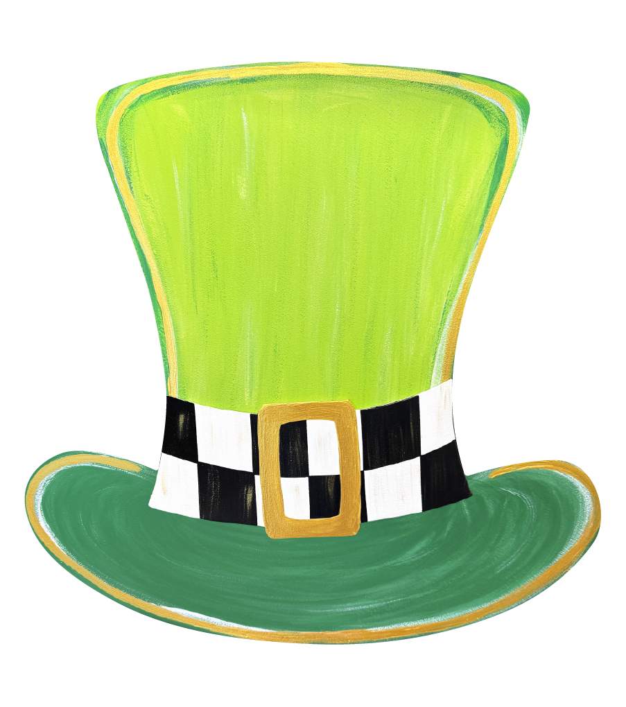 ASHLEY NICOLE DESIGNS GREEN HAT WITH CHECKERED MIDDLE