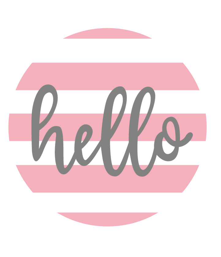 ASHLEY NICOLE DESIGNS PINK STRIPED HELLO