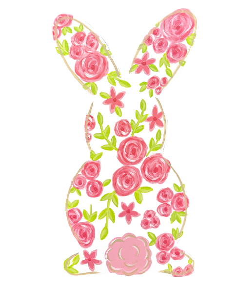 ASHLEY NICOLE DESIGNS PINK FLORAL BUNNY
