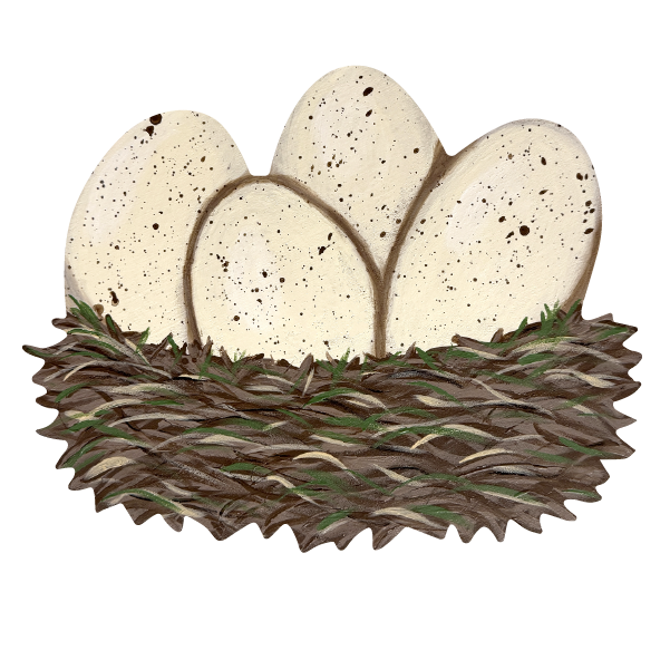 ASHLEY NICOLE DESIGNS NEST WITH 4 SPECKLED EGGS