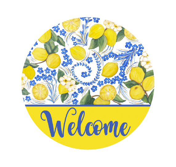 ASHLEY NICOLE DESIGNS CIRCLE WITH LEMON WELCOME
