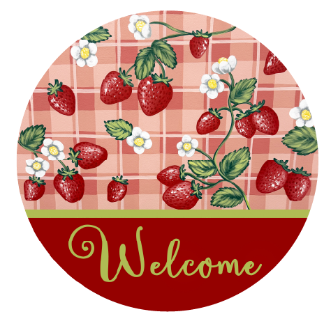 ASHLEY NICOLE DESIGNS STRAWBERRY WELCOME