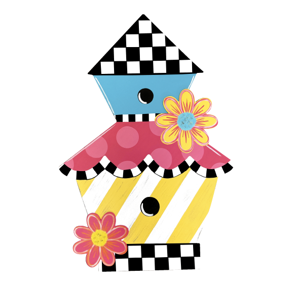 ASHLEY NICOLE DESIGNS COLORFUL BIRDHOUSE