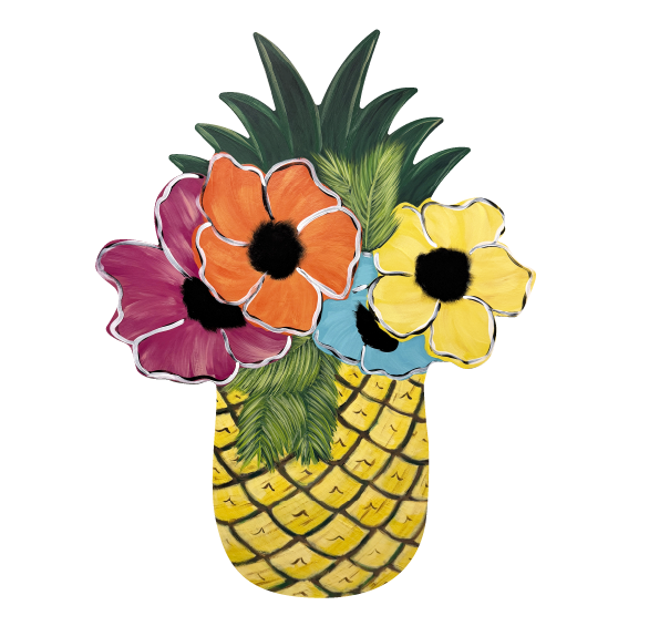 ASHLEY NICOLE DESIGNS PINEAPPLE FLORAL
