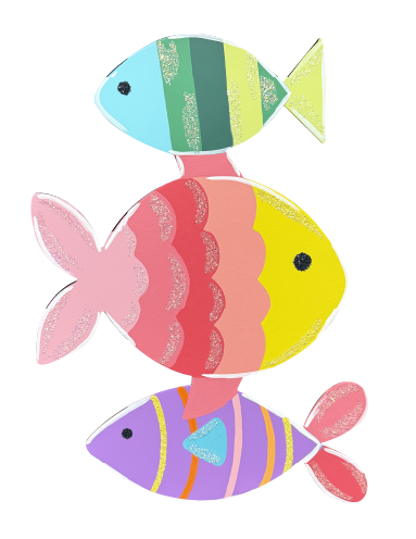 ASHLEY NICOLE DESIGNS BRIGHT COLORED FISH