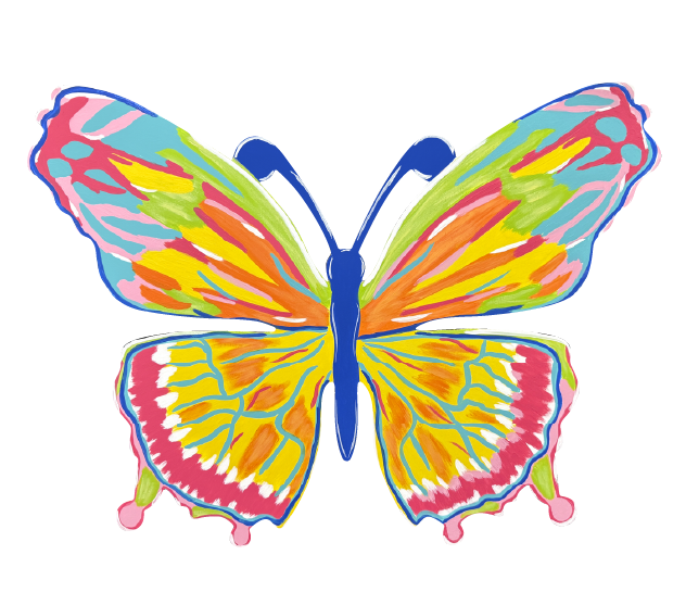 ASHLEY NICOLE DESIGNS COLORFUL BUTTERFLY