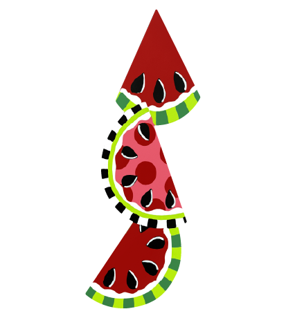 ASHLEY NICOLE DESIGNS TRIPLE STACKED WATERMELONS