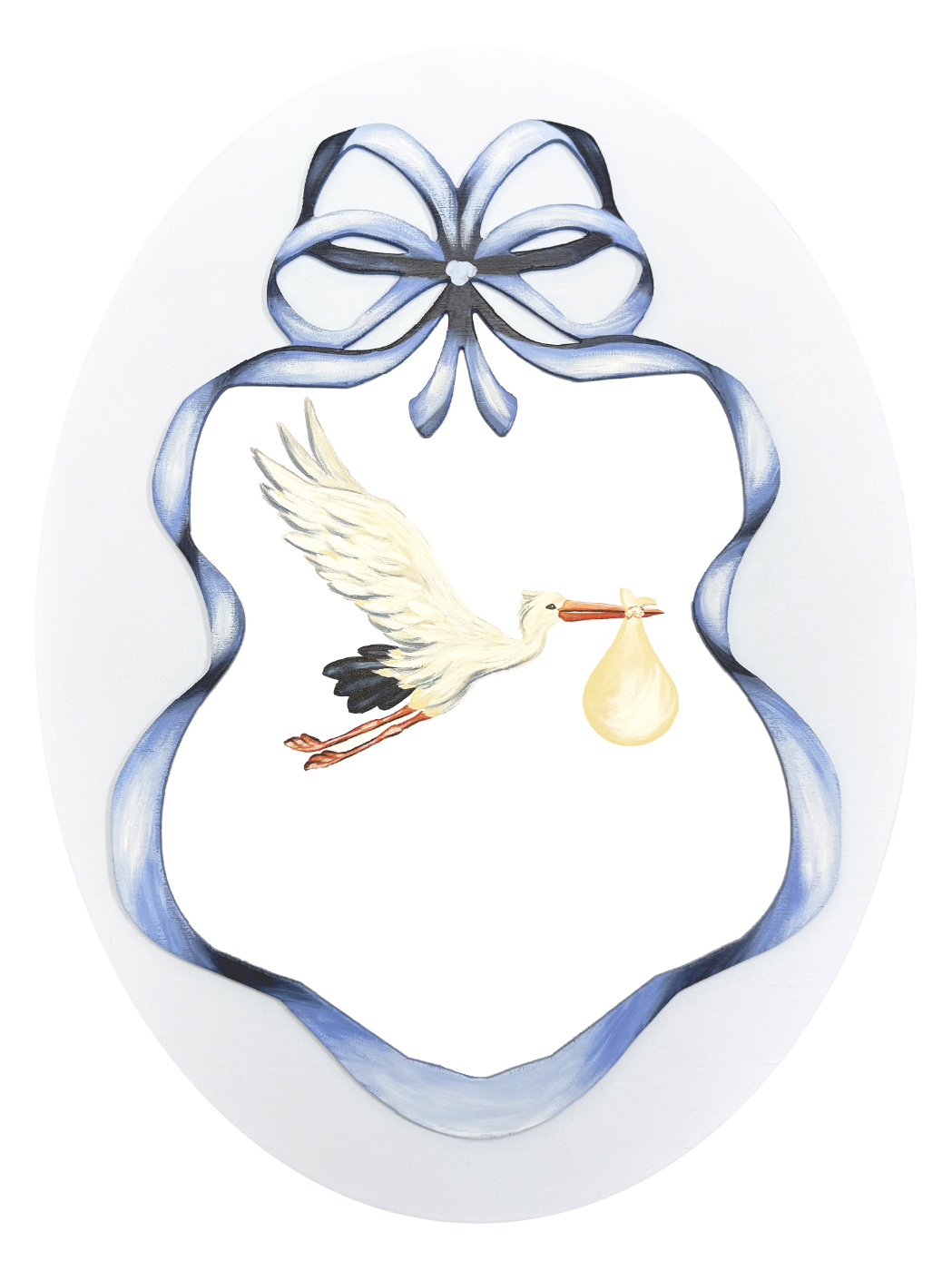 ASHLEY NICOLE DESIGNS BLUE FLYING STORK PLAQUE