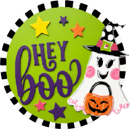 ASHLEY NICOLE DESIGNS HEY BOO WITH GHOST