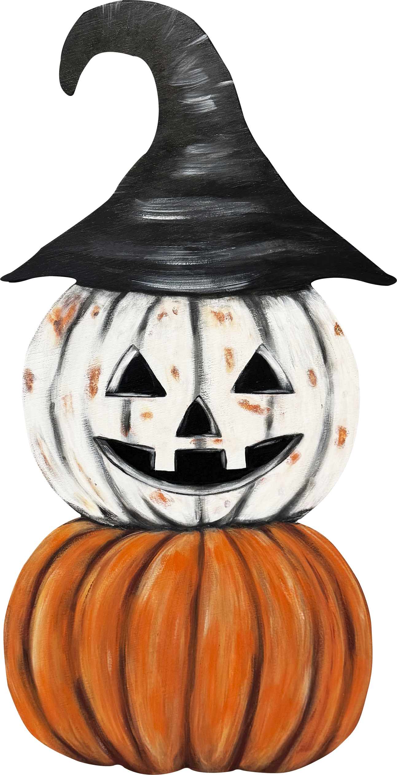ASHLEY NICOLE DESIGNS DOUBLE STACKED PUMPKINS WITH HAT