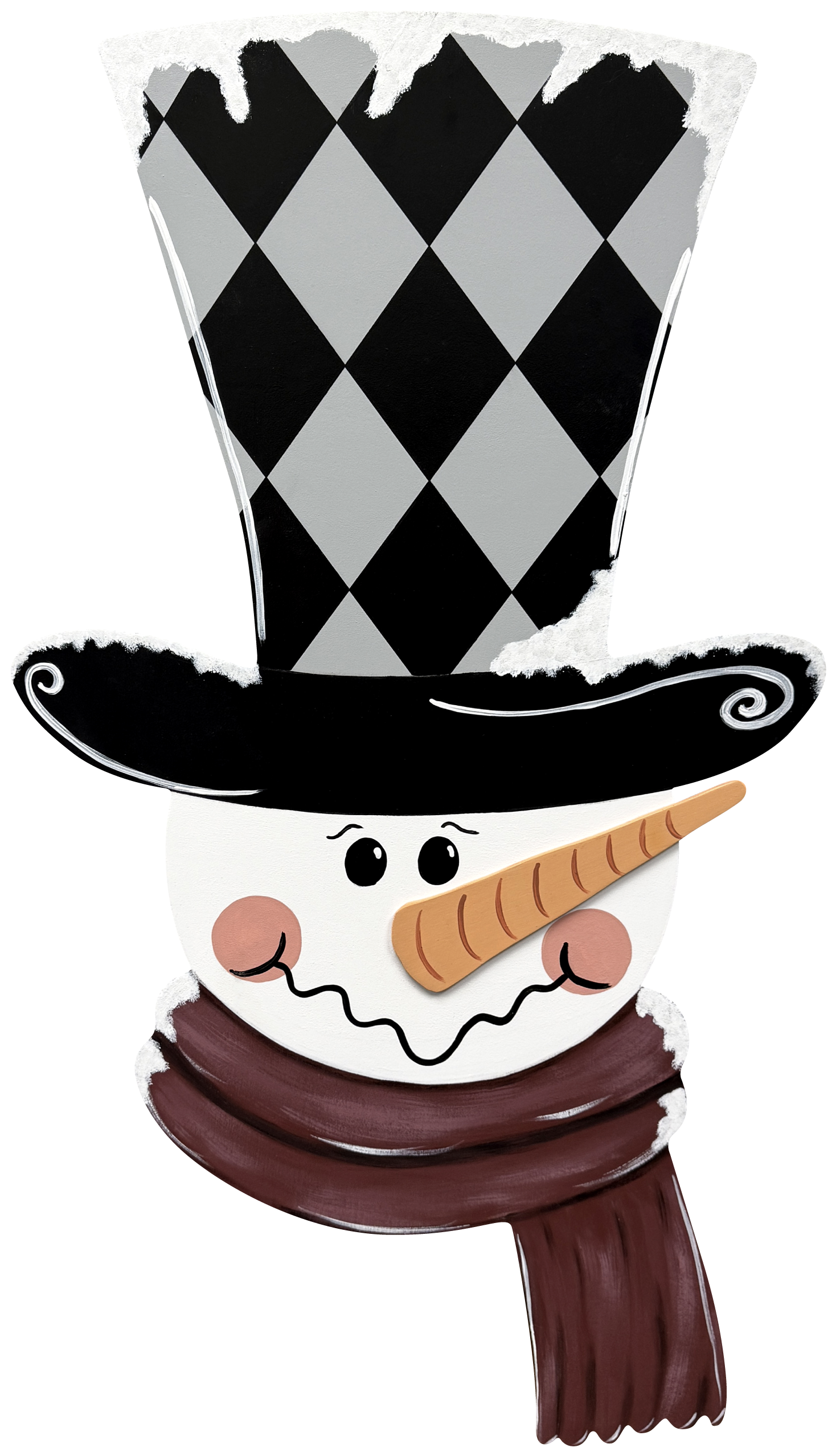 ASHLEY NICOLE DESIGNS SNOWMAN WITH CHECKERED TOPHAT