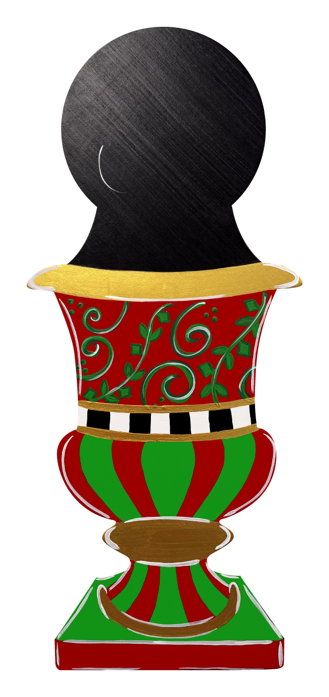 ASHLEY NICOLE DESIGNS RED AND GREEN VASE