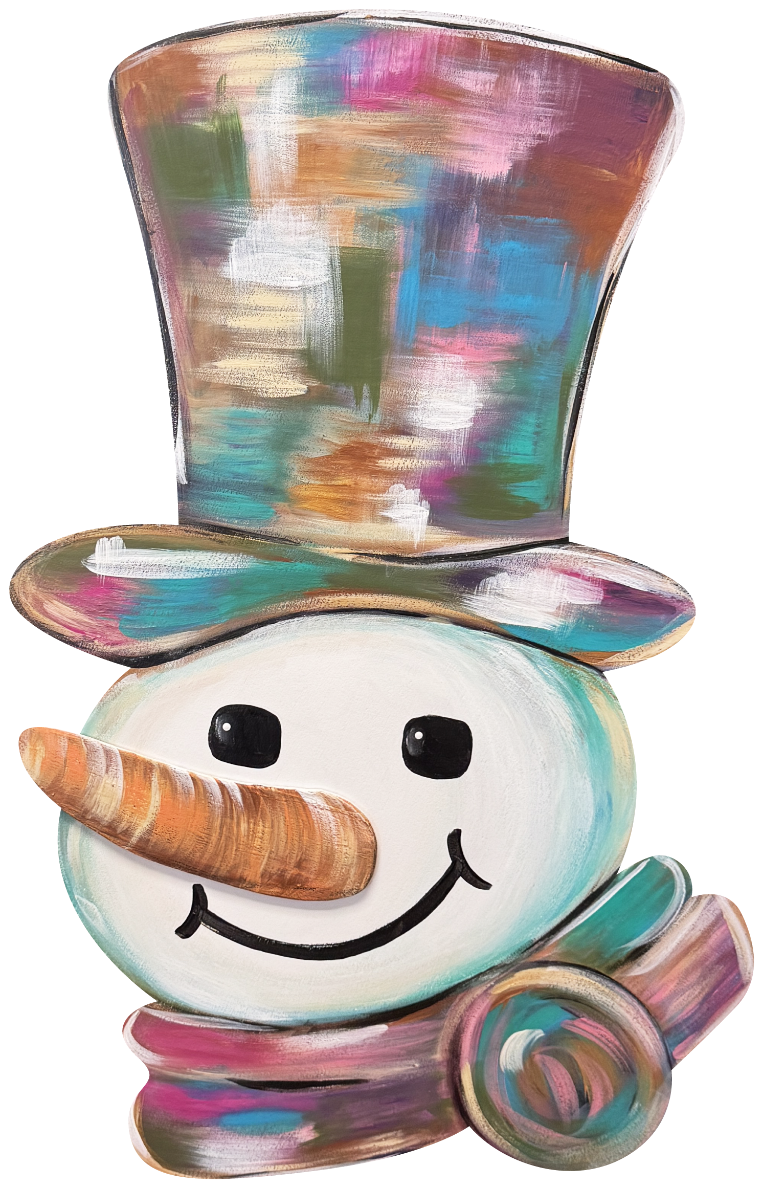 ASHLEY NICOLE DESIGNS ABSTRACT SNOWMAN