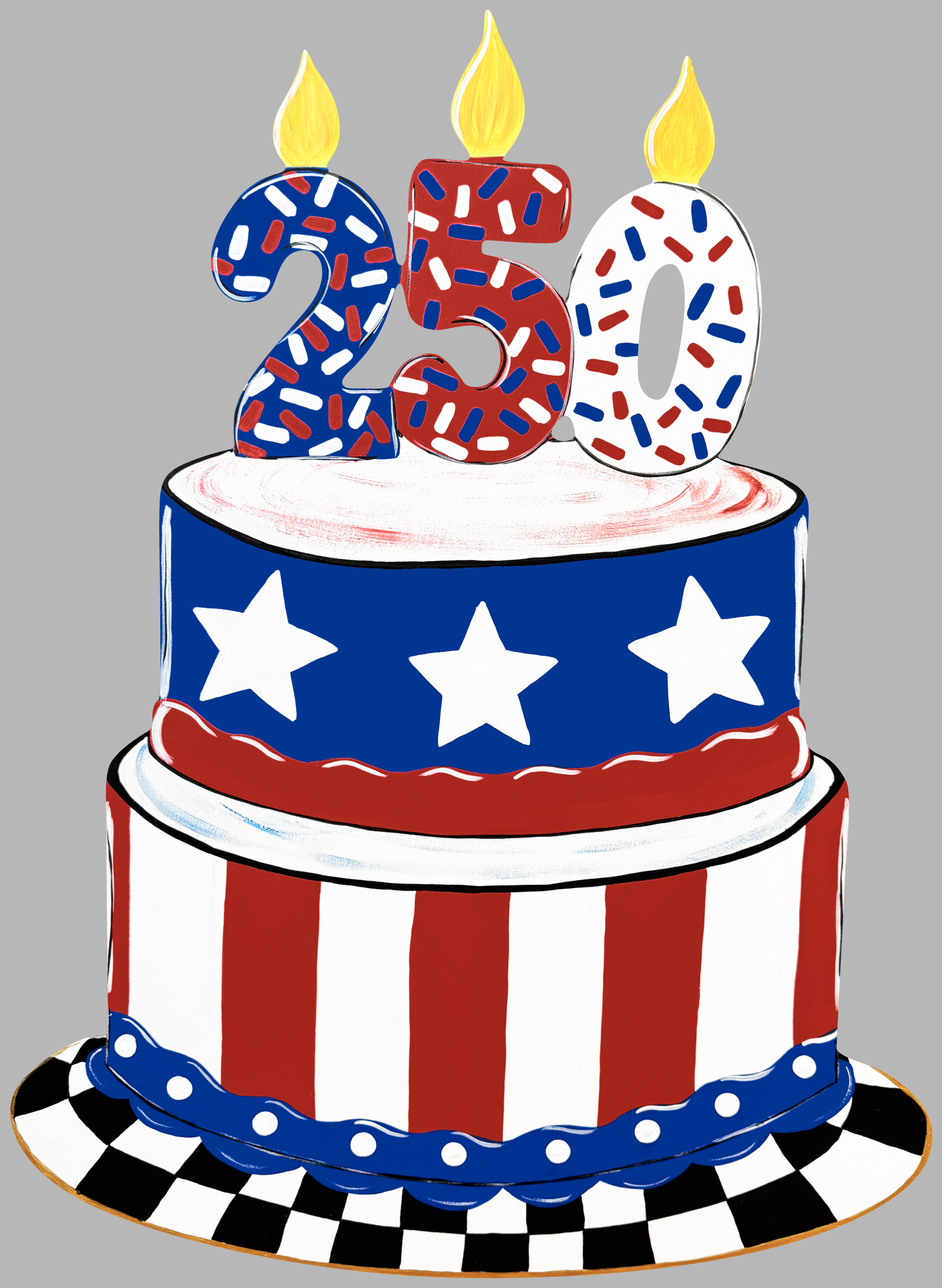 ASHLEY NICOLE DESIGNS USA 250th BIRTHDAY CAKE