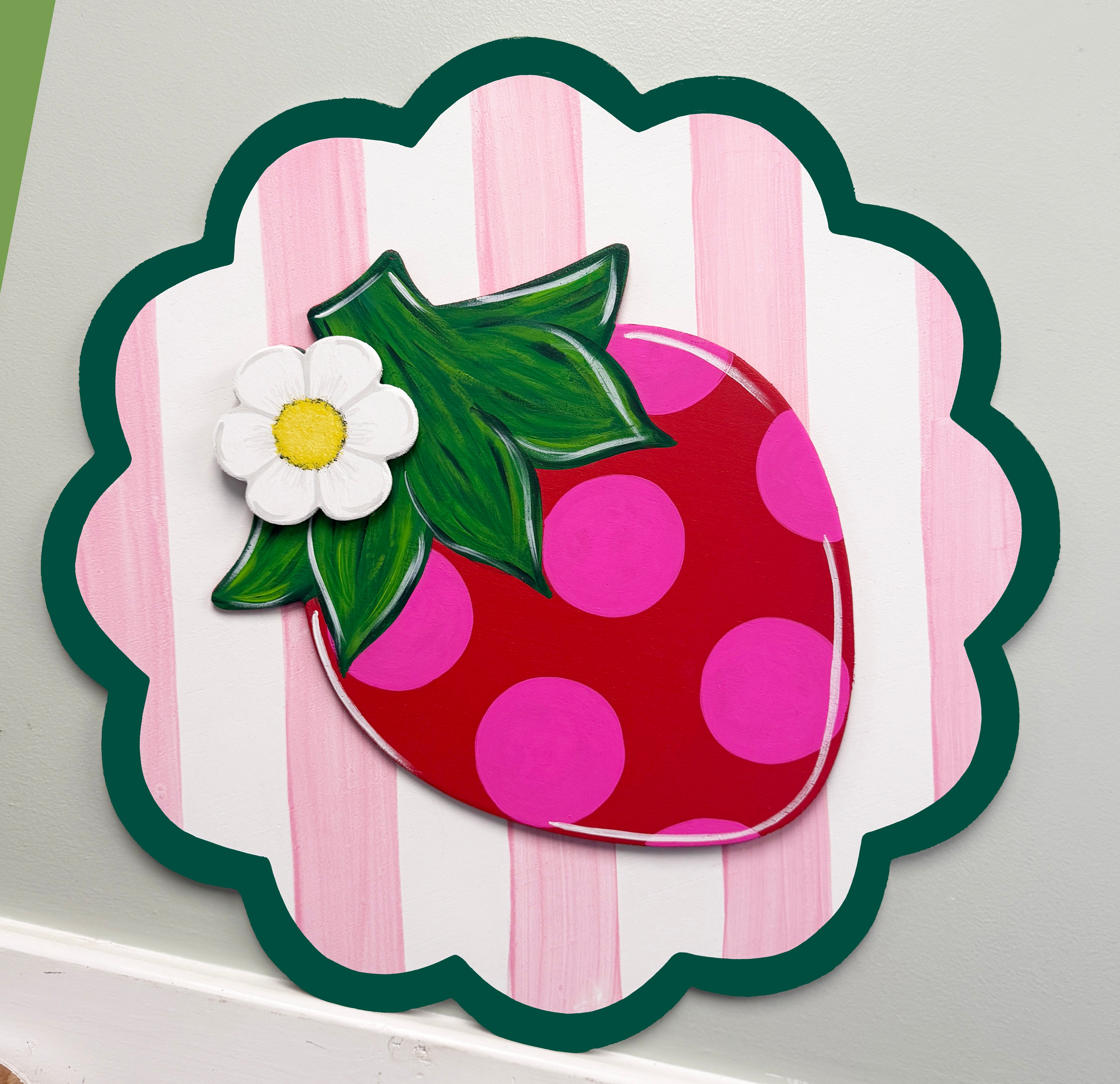 ASHLEY NICOLE DESIGNS STRAWBERRY WITH WHITE FLOWER