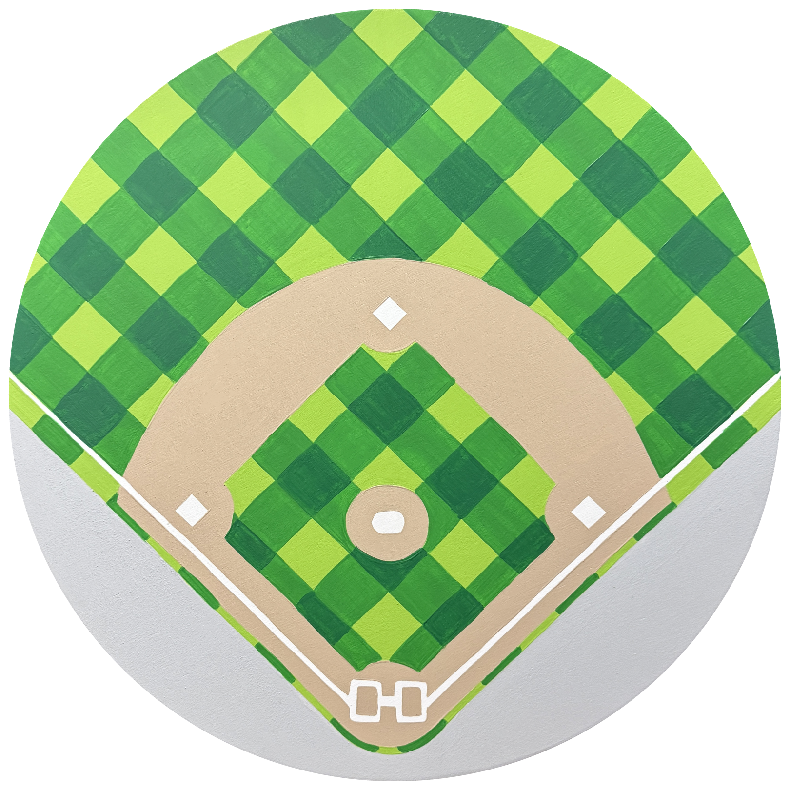 ASHLEY NICOLE DESIGNS  GREEN AND TAN BASEBALL FIELD