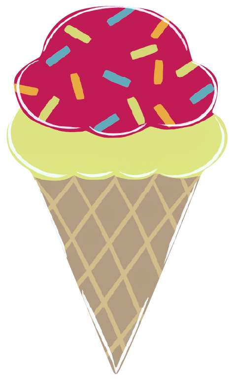 ASHLEY NICOLE DESIGNS BRIGHT ICE CREAM CONE