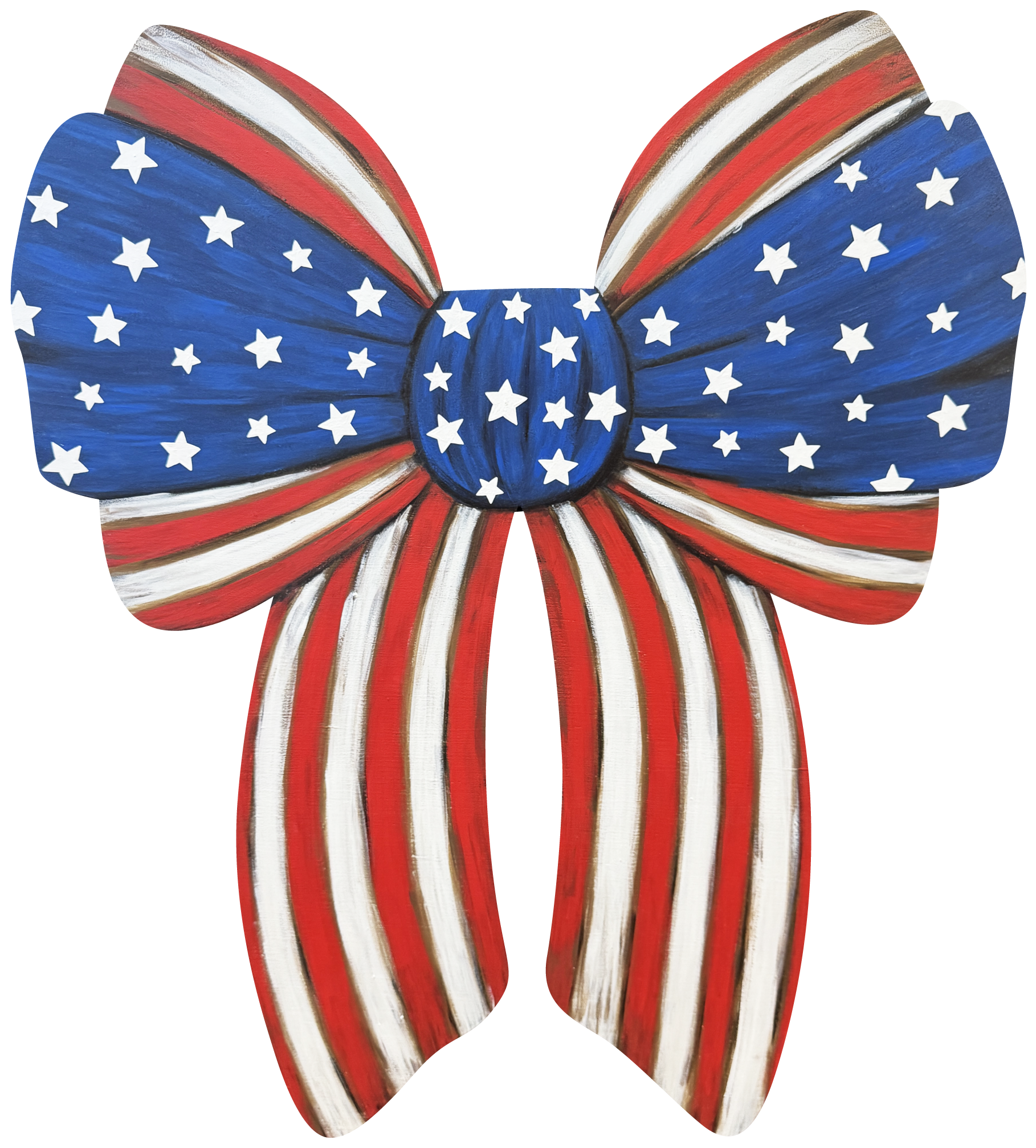 ASHLEY NICOLE DESIGNS RED WHITE BLUE FLAG SHAPED AS A BOW