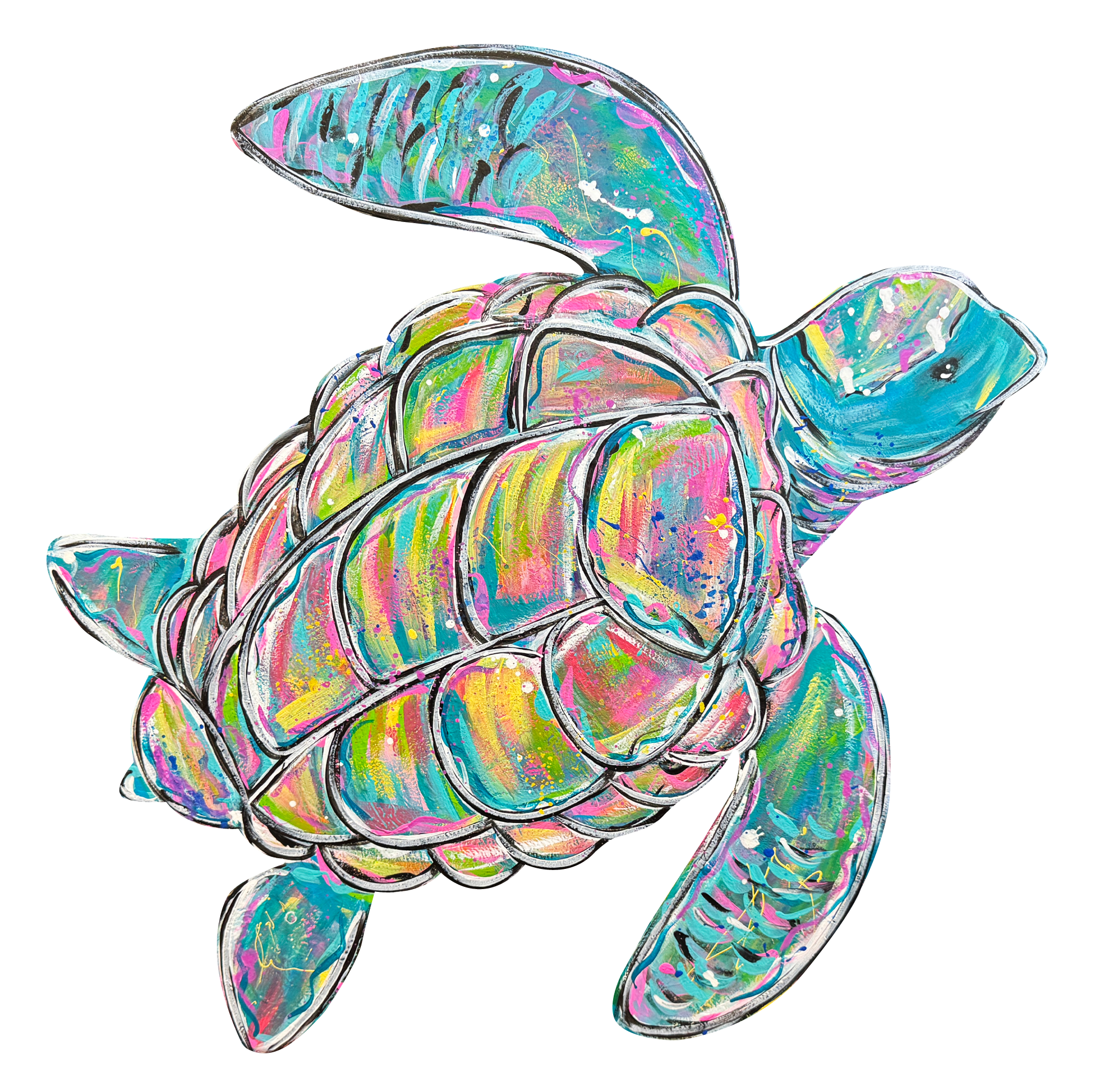ASHLEY NICOLE DESIGNS COLORFUL SEA TURTLE