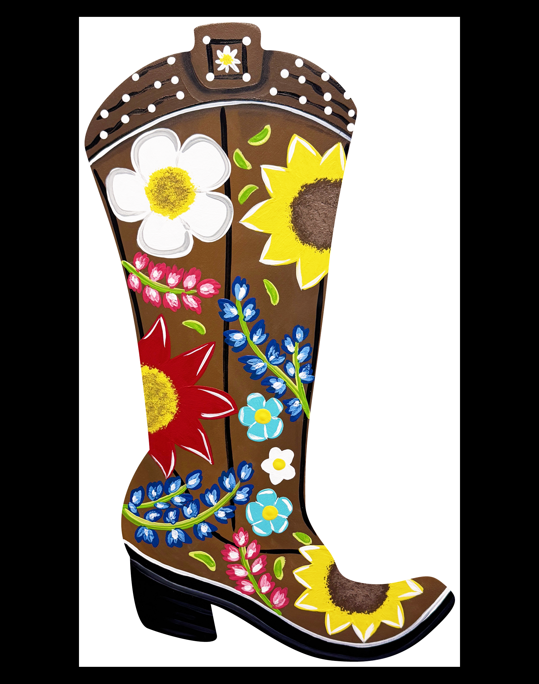 ASHLEY NICOLE DESIGNS FLORAL COWBOY BOOT
