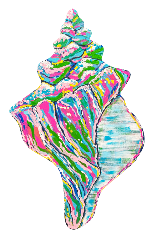ASHLEY NICOLE DESIGNS ABSTRACT SHELL