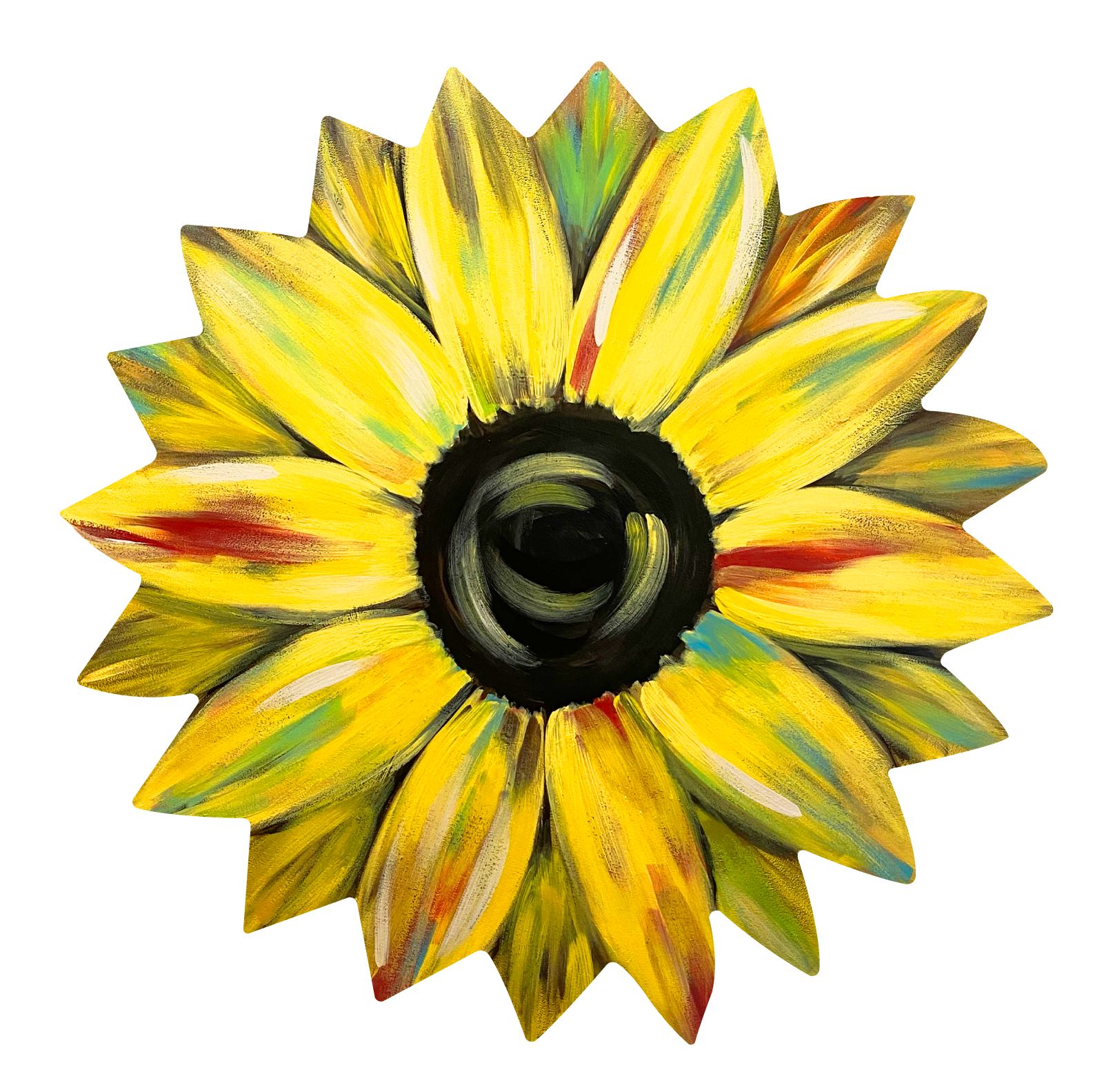 ASHLEY NICOLE DESIGNS VIBRANT SUNFLOWER YELLOW BLUE GREEN RED