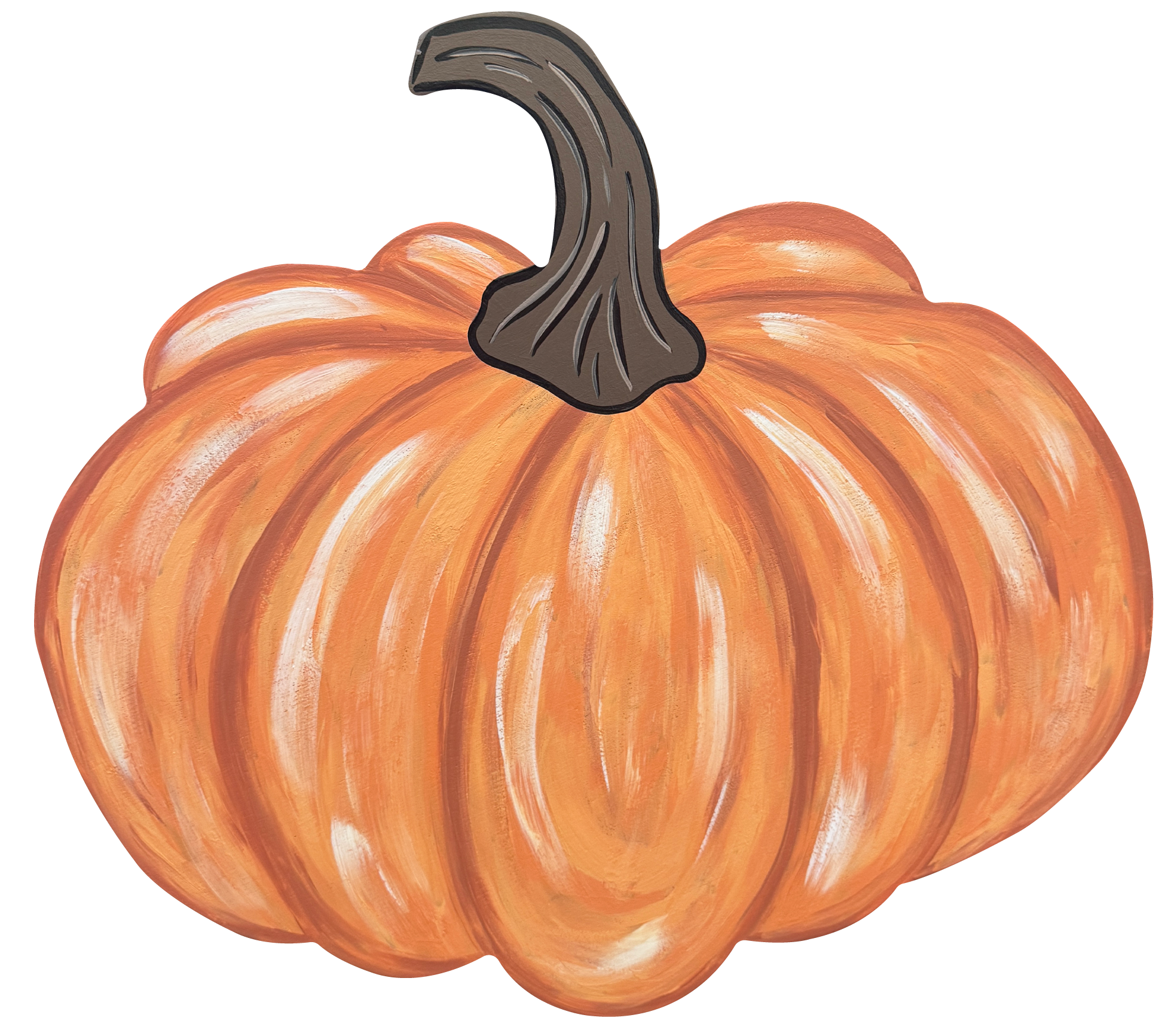 ASHLEY NICOLE DESIGNS ORANGE PUMPKIN WITH BROWN STEM