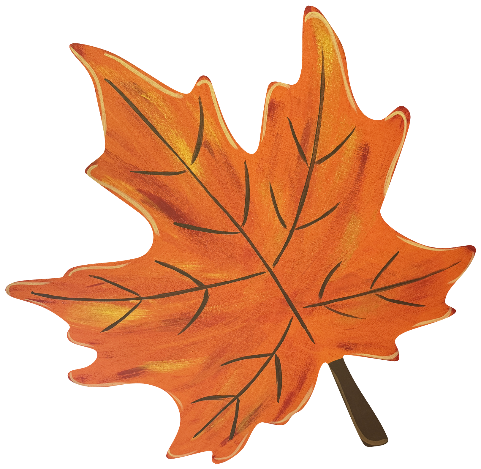 ASHLEY NICOLE DESIGNS MAPLE LEAF ORANGE YELLOW