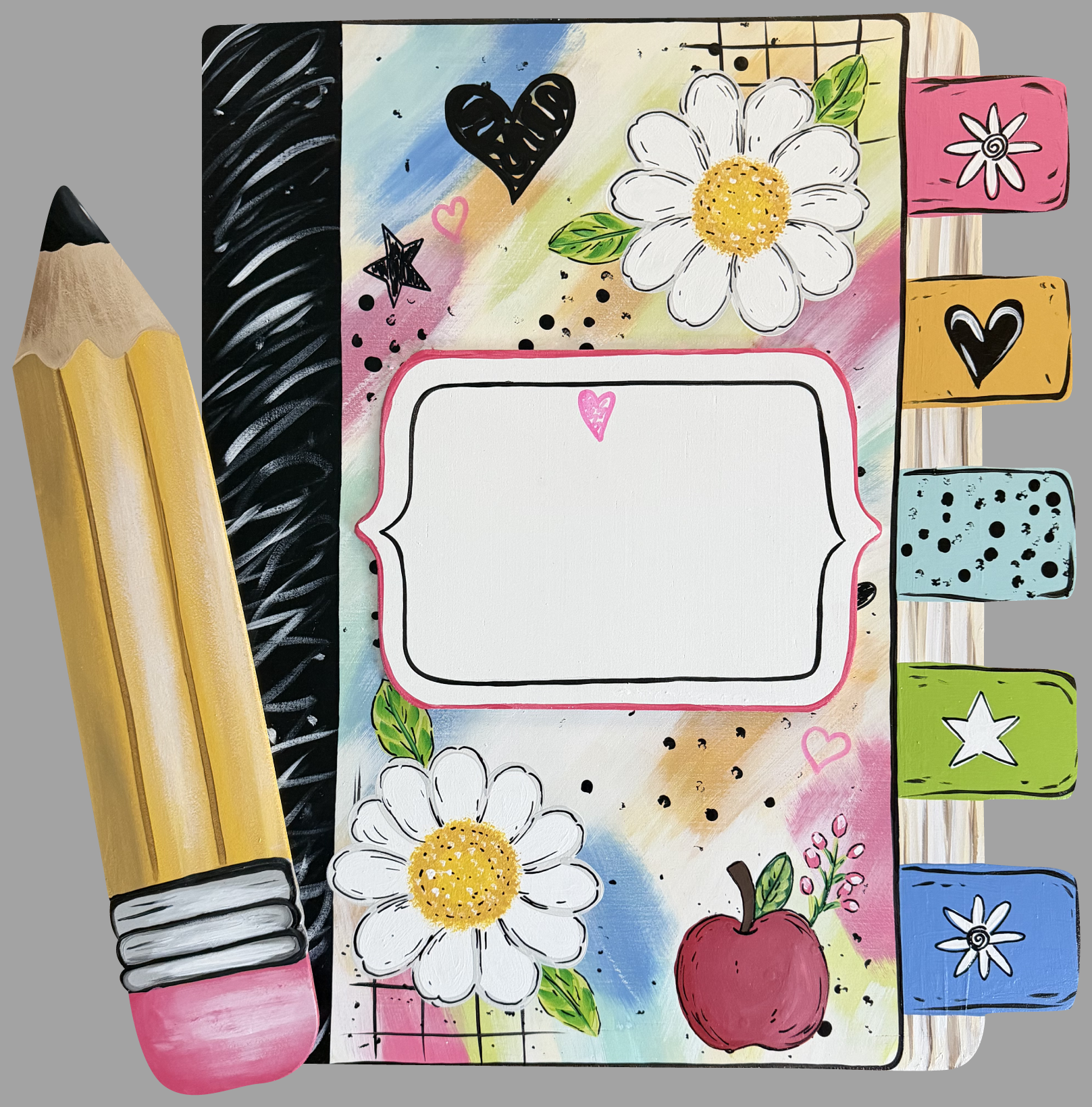 ASHLEY NICOLE DESIGNS COLORFUL NOTEBOOK WITH PENCIL