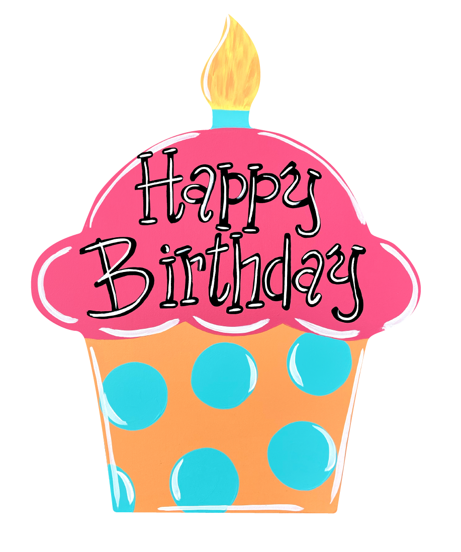 ASHLEY NICOLE DESIGNS HAPPY BIRTHDAY CUPCAKE
