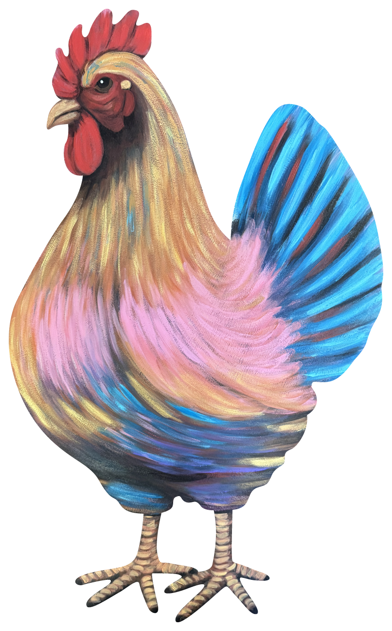 ASHLEY NICOLE DESIGNS COLORFUL HEN