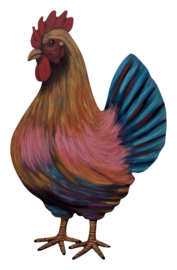 ASHLEY NICOLE DESIGNS COLORFUL HEN