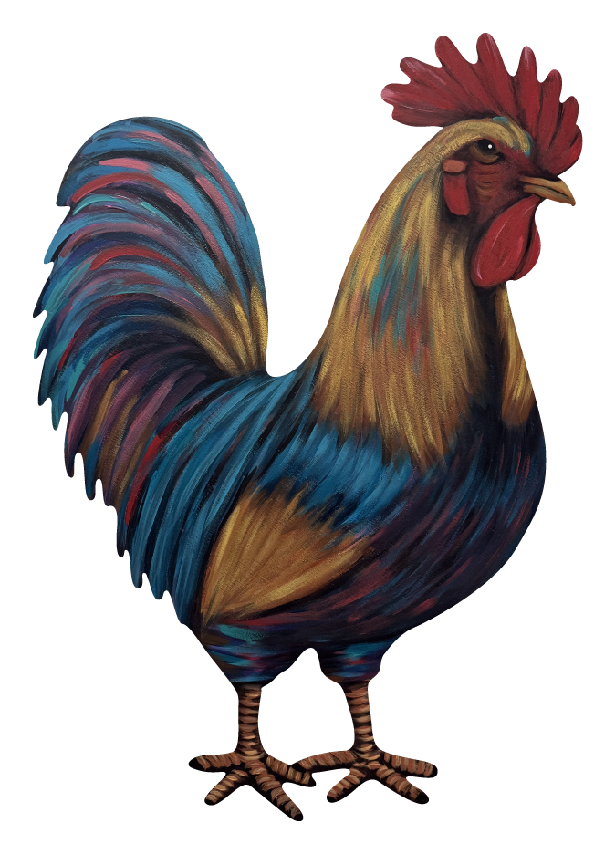 ASHLEY NICOLE DESIGNS COLORFUL ROOSTER