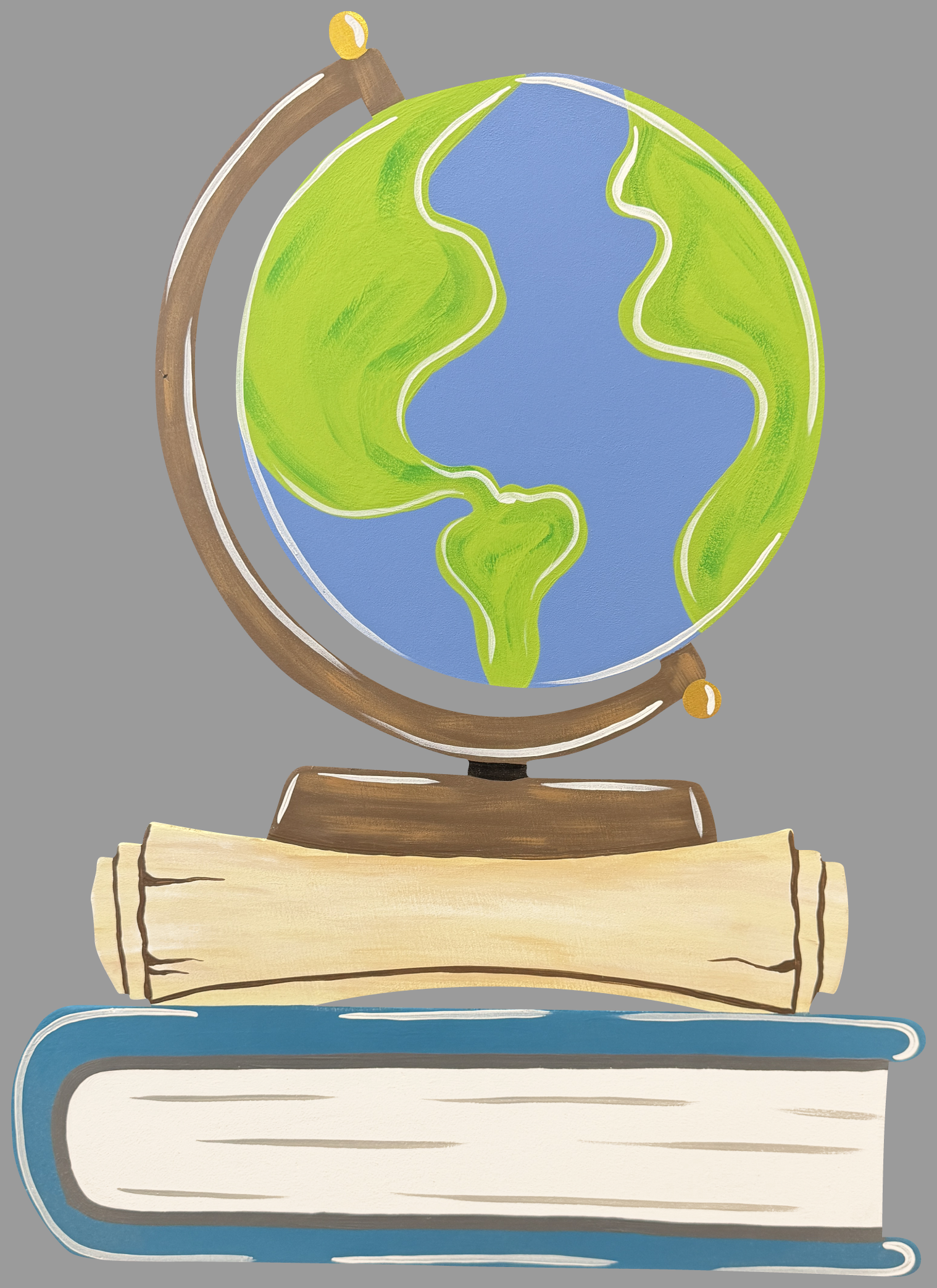 ASHLEY NICOLE DESIGNS GLOBE WITH BOOKS AND SCROLL