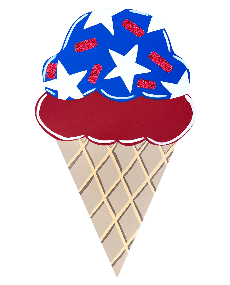 ASHLEY NICOLE DESIGNS PATRIOTIC ICE CREAM CONE