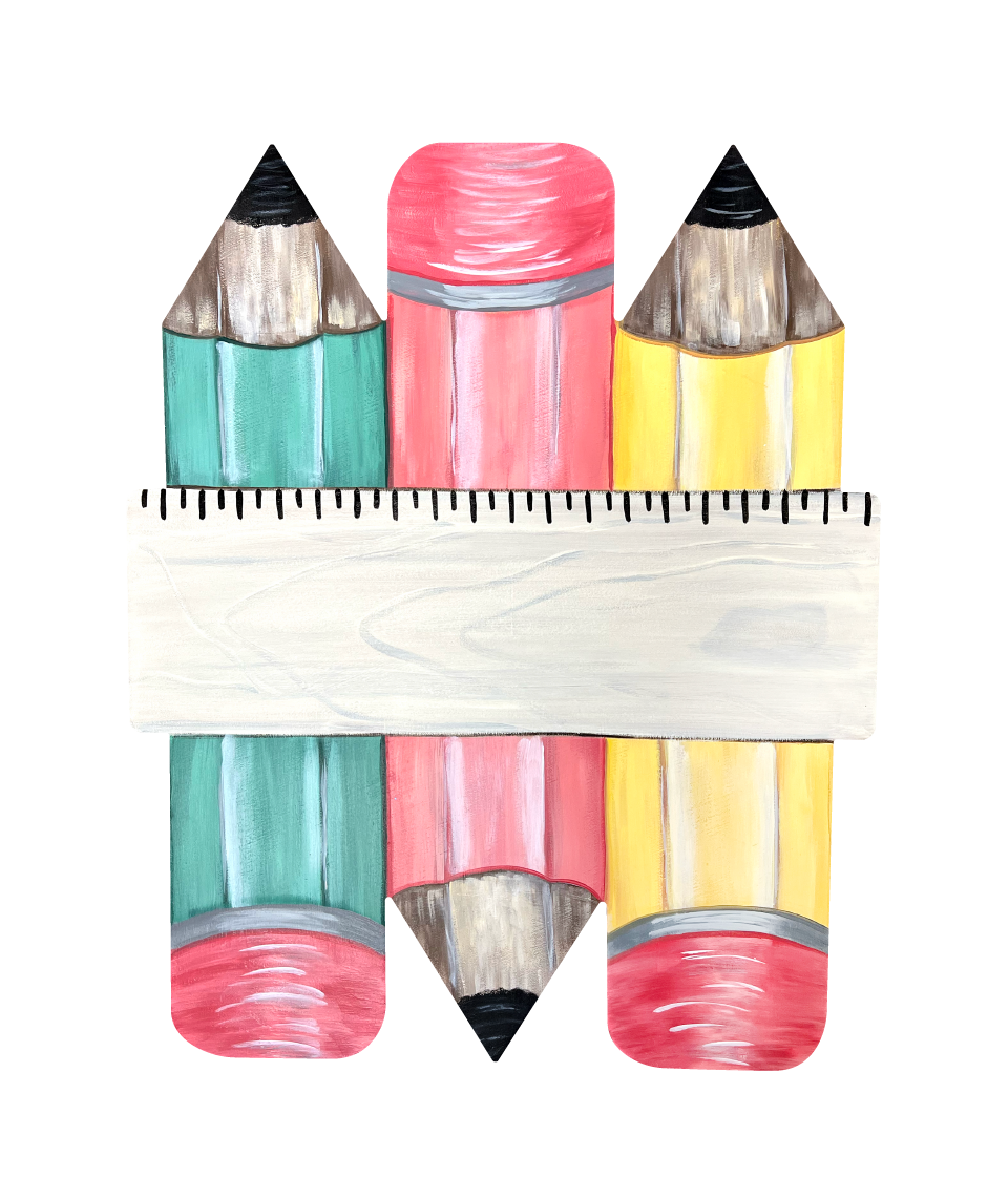 ASHLEY NICOLE DESIGNS 3 PENCILS WITH A RULER IN THE MIDDLE