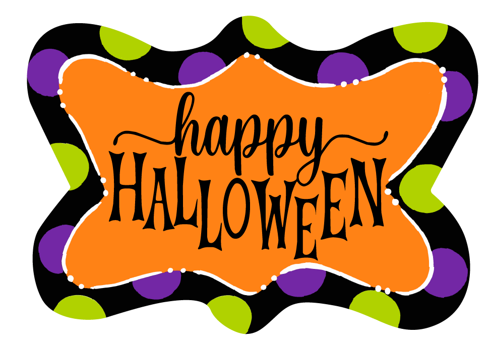 ASHLEY NICOLE DESIGNS HAPPY HALLOWEEN PLAQUE